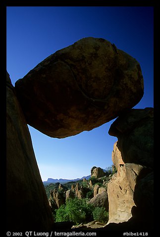 Balanced rock in Grapevine mountains. Big Bend National Park (color)