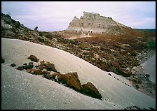 Low white mounds of compacted volcanic ash near Tuff Canyon. Big Bend National Park ( color)