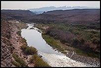 Rio Grande River and hot springs. Big Bend National Park, Texas, USA. (color)