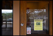 Parking lot window reflexion,  Rio Grande Village Visitor Center. Big Bend National Park ( color)