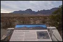 Chisos Mountains interpretive sign (2015). Big Bend National Park ( color)