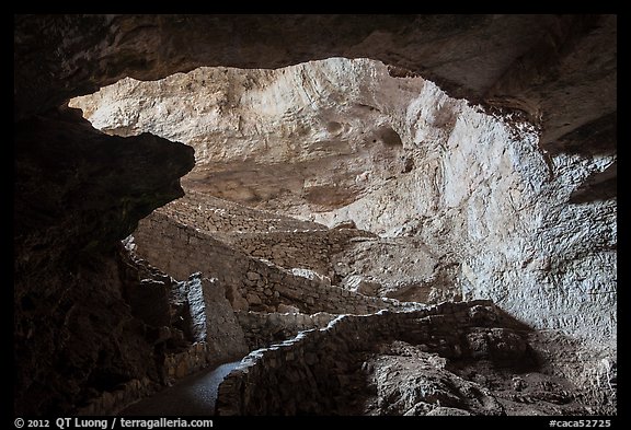 Natural entrance from below. Carlsbad Caverns National Park (color)