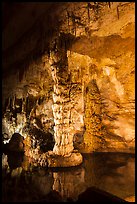 Column in Devils Spring. Carlsbad Caverns National Park, New Mexico, USA. (color)