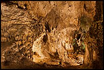 Alcove with delicate speleotherms. Carlsbad Caverns National Park, New Mexico, USA. (color)