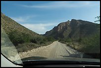 Windshield view, Slaughter Canyon road. Carlsbad Caverns National Park ( color)