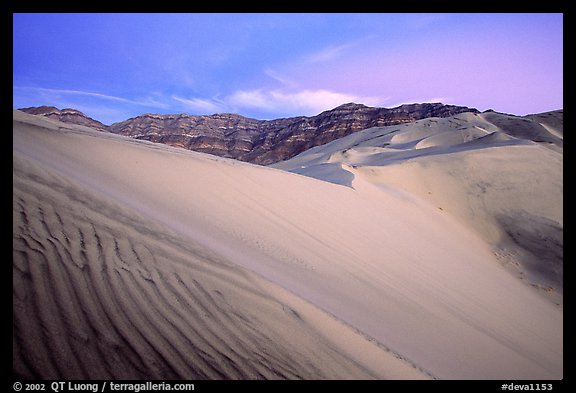 Eureka Dunes, tallest in the park, dusk. Death Valley National Park, California, USA.