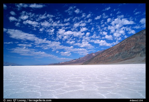 Salt flats at Badwater, mid-day. Death Valley National Park (color)