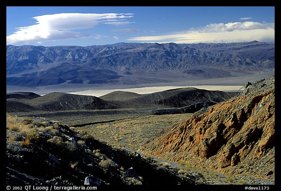Valley viewed from foothills. Death Valley National Park (color)