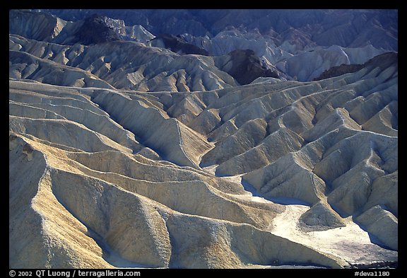 Eroded badlands near Zabriskie Point. Death Valley National Park (color)