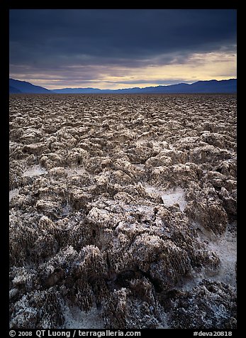 Salt pinnacles at Devils Golf Course. Death Valley National Park (color)