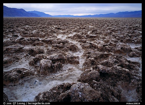 Lumpy salts of Devils Golf Course. Death Valley National Park (color)
