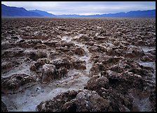 Lumpy salts of Devils Golf Course. Death Valley National Park ( color)