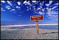 Badwater, lowest point in the US. Death Valley National Park, California, USA. (color)