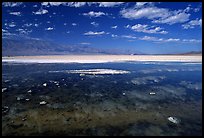 Clouds and pond, Badwater. Death Valley National Park ( color)