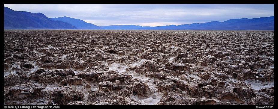 Lumpy salt surface, Devil's Golf Course. Death Valley National Park (color)
