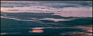 Salt flat seen from above. Death Valley National Park (Panoramic color)