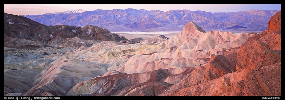 Colorful badlands from Zabriskie Point. Death Valley National Park (color)
