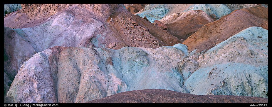 Multicolored minerals, artist's palette. Death Valley National Park (color)
