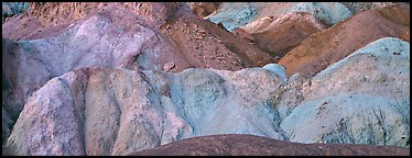 Multicolored minerals, artist's palette. Death Valley National Park (Panoramic color)