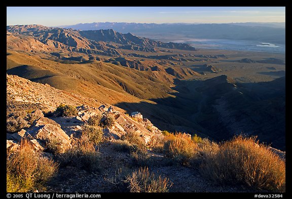 Looking towards the north from Aguereberry point, early morning. Death Valley National Park (color)