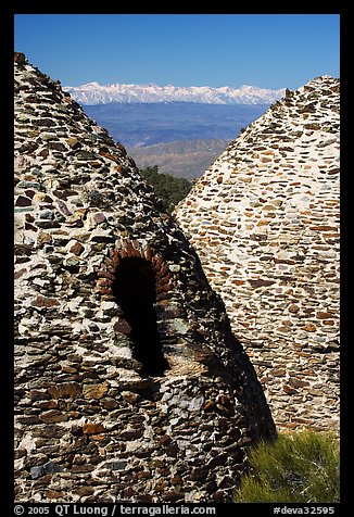 Charcoal kilns with Sierra Nevada in backgrond. Death Valley National Park (color)