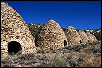 Wildrose charcoal kilns, considered to be the best surviving examples found in the western states. Death Valley National Park ( color)