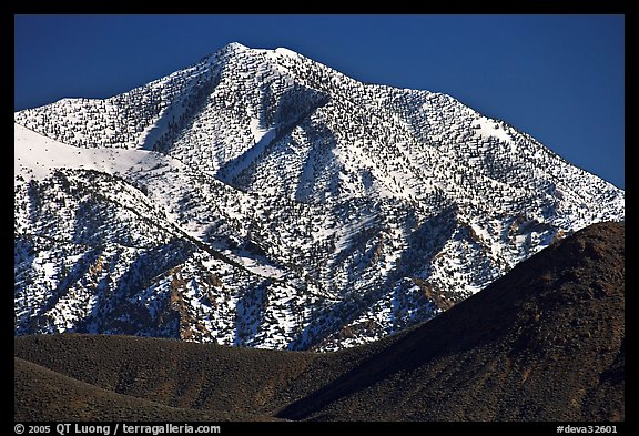 Telescope peak seen from Emigrant Pass. Death Valley National Park (color)