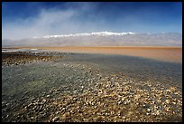 Salt formations on the shore of Manly Lake, morning. Death Valley National Park ( color)