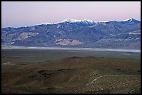 Panamint Valley and Panamint Range, dusk. Death Valley National Park ( color)