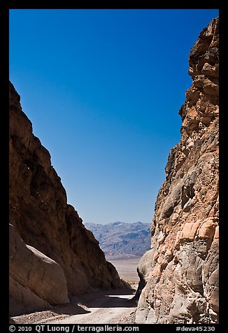 Mouth of Titus Canyon and valley. Death Valley National Park (color)