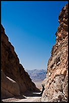 Mouth of Titus Canyon and valley. Death Valley National Park, California, USA. (color)