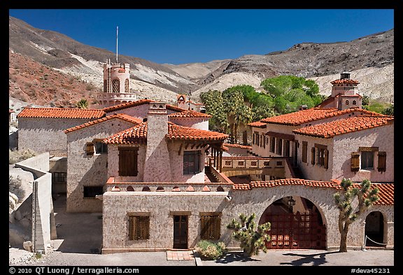 Scotty's Castle from above. Death Valley National Park (color)