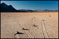 Sailing rocks, the Racetrack playa. Death Valley National Park, California, USA. (color)