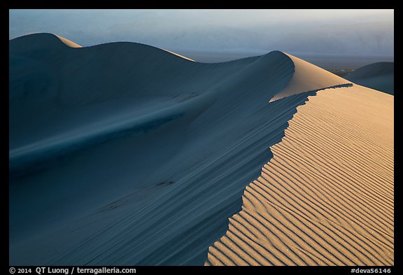 Dune ridges at sunset. Death Valley National Park (color)
