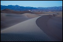 Dusk over the Mesquite Sand dunes. Death Valley National Park ( color)