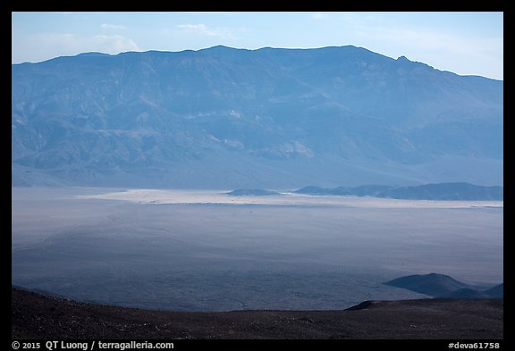 Panamint Valley and Playa from above. Death Valley National Park (color)