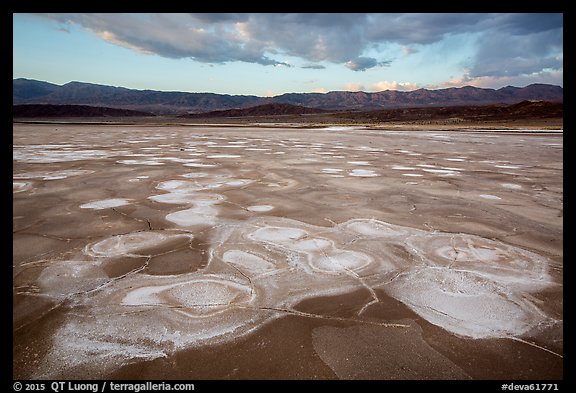 Cottonball Basin at sunset. Death Valley National Park (color)