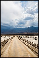 Road crossing Salt Pan. Death Valley National Park ( color)