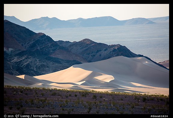 Ibex Dunes, mountains and valleys. Death Valley National Park (color)