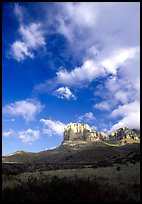 El Capitan and clouds. Guadalupe Mountains National Park, Texas, USA. (color)