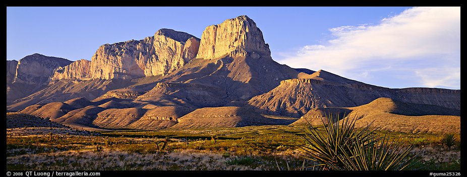 El Capitan cliffs in late afternoon. Guadalupe Mountains National Park (color)