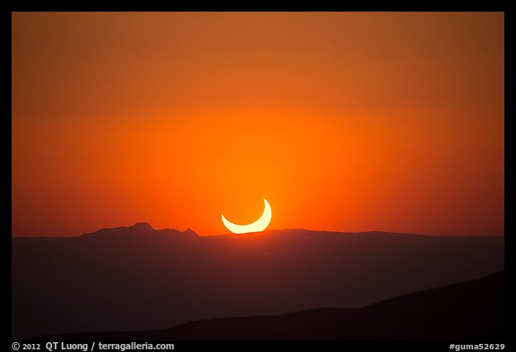 Sunset, May 20 2012 solar eclipse. Guadalupe Mountains National Park (color)