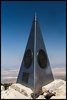 Stainless steel monument placed by American Airlines in the 1950s on top of Guadalupe Peak. Guadalupe Mountains National Park ( color)