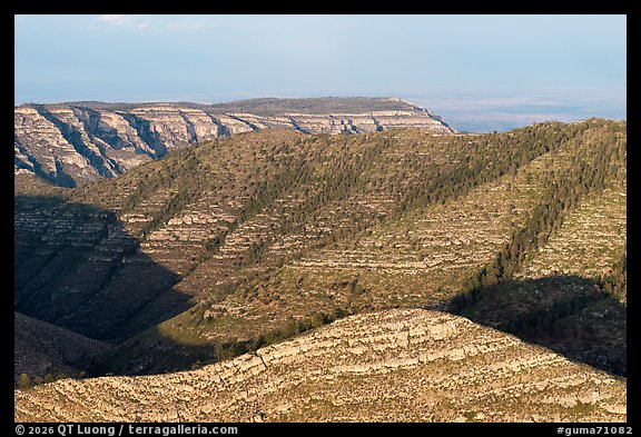 High view of Guadalupe Escarpment. Guadalupe Mountains National Park (color)