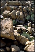 Jumble of rocks in Hidden Valley. Joshua Tree National Park ( color)