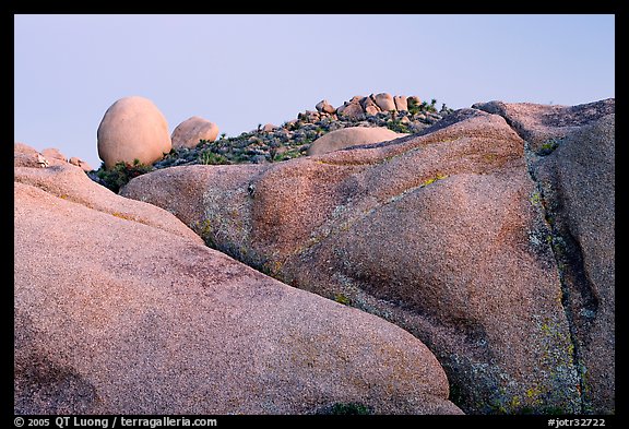 Rocks at dusk, Jumbo Rocks. Joshua Tree National Park (color)