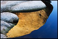 Rocks and reflections, Barker Dam. Joshua Tree National Park, California, USA. (color)
