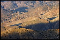Eroded hills below Keys View, early morning. Joshua Tree National Park ( color)