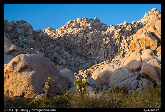 Towering rock formations, Indian Cove. Joshua Tree National Park (color)