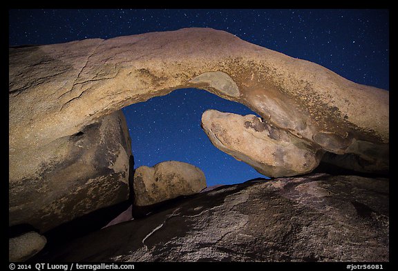 Arch Rock at night. Joshua Tree National Park (color)